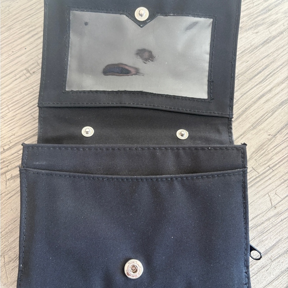 Baggallini Black Slim Wallet with Metal Logo on Front - Picture 2 of 3